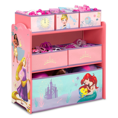 Disney Princess 6 Bin Design And Store Toy Organizer By Delta Children