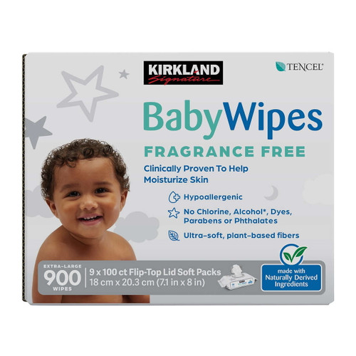 Kirkland Signature Baby Wipes With Aloe & Chamomile  900-count