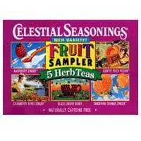 Celestial Seasonings New Variety Fruit Sampler, 5 Herbal Teas - 20 Tea Bags, 2 Pack