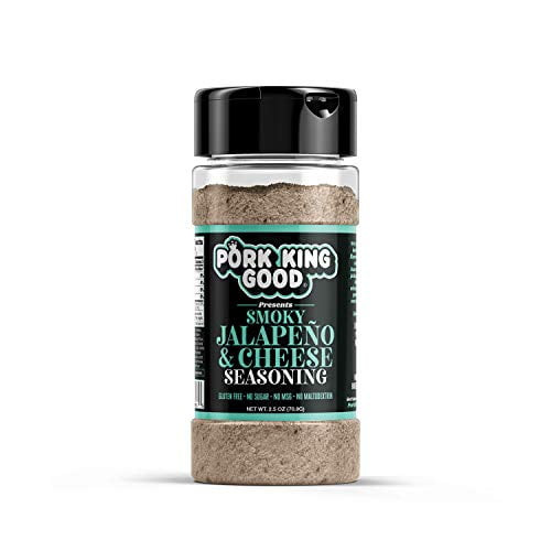 Pork King Good Seasoning - Smoky Jalapeأ±o & Cheese - Great For Cooking And Popcorn Seasoning - Keto Friendly, Paleo, No Msg, Gluten Free