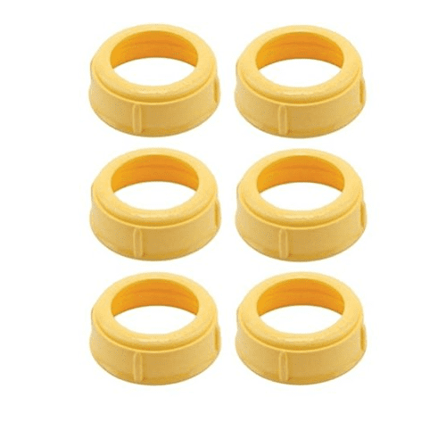 (6 Collars) Medela Bottle Nipple Collars Rings New! For Slow Or Medium Flow Wide Base