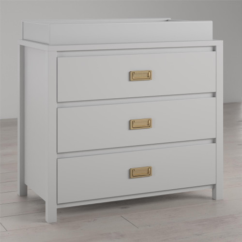 Little Seeds Monarch Hill Haven 3 Drawer Dove Grey Changing Dresser
