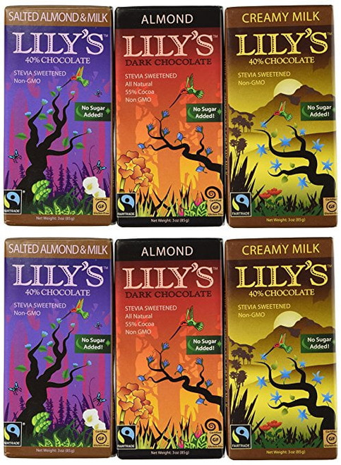 Lily's Sweets Stevia-sweetened Chocolate 3-flavor Variety Pack