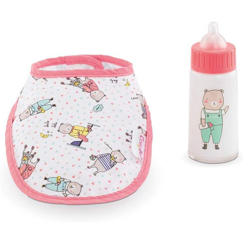 Corolle Bib And Magic Milk Bottle For 14-17-inch Baby Doll