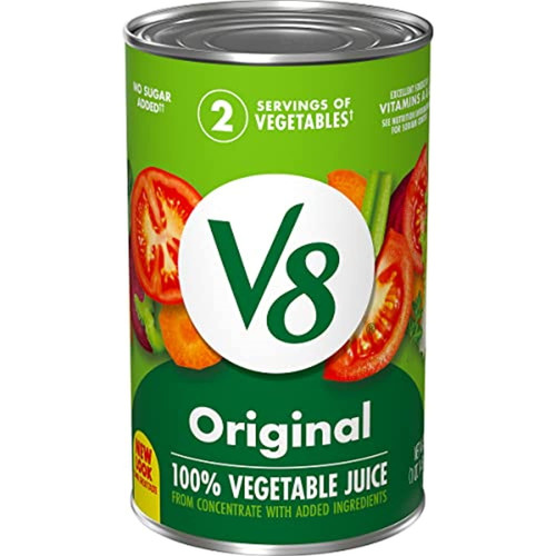 V8 Original 100% Vegetable Juice, Vegetable Blend With Tomato Juice, 46 Fl Oz Can