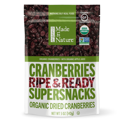 Made In Nature Organic Dried Ripe & Ready Cranberries, 5 Oz