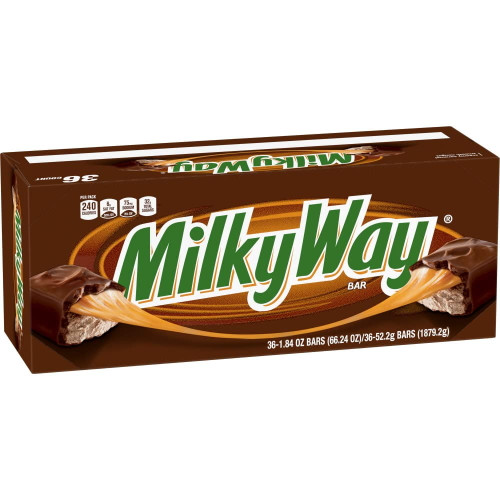 Milky Way Candy Milk Chocolate Bars Bulk Pack, Full Size, 1.84 Oz Pack Of 36)