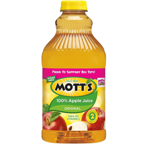 8 Packs : Mott's 100% Original Apple Juice, 64 Fl Oz Bottles