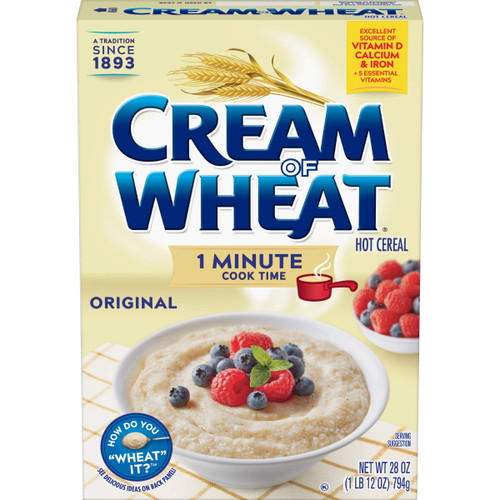 Cream Of Wheat Original Hot Cereal, Kosher, 28 Oz Box, 1 Min
