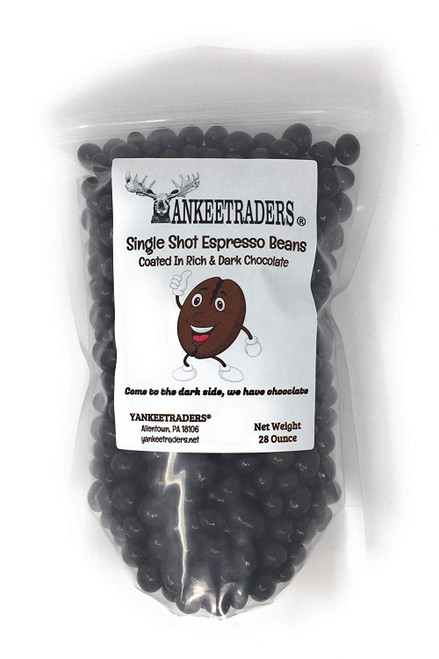 Yankeetraders Single Shot Espresso Beans Coated In Rich Dark Chocolate, 28 Ounce