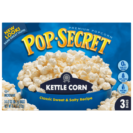 Pop Secret Old Fashioned Kettle Corn 3 Pk Microwave Popcorn 10.5 Oz
