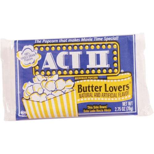 New Act Ii Butter Lovers Microwave Popcorn,each