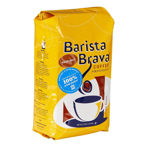 Barista Brava By Quartermaine Whole Bean Coffee Hazelnut 40oz