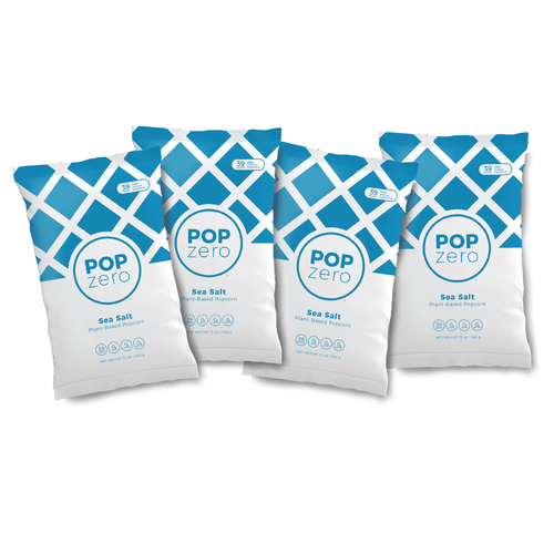 Pop Zero Sea Salt Popcorn - 4.4 Oz., Pack Of 4