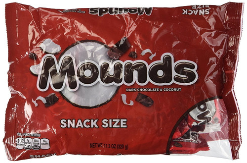 Hershey's Mounds Candy Bars, Snack Size, 11.3-ounce Bag (pack Of 2)