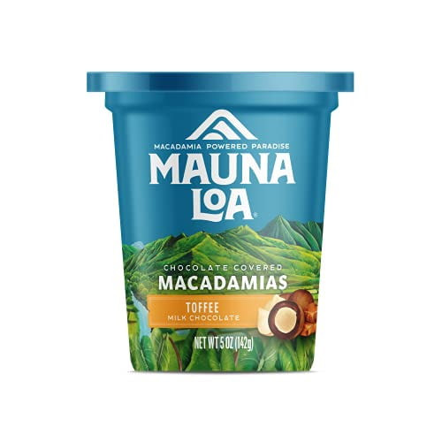 Premium Hawaiian Roasted Macadamia Nuts, Milk Chocolate Toffee Flavor, 5 Oz