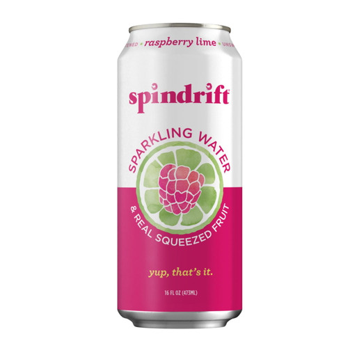 Spindrift Sparkling Water, Raspberry Lime Flavored, Made With Real Squeezed Fruit, 16 Fl Oz (pack Of 12) (only 11 Calories Per Seltzer Water Can)