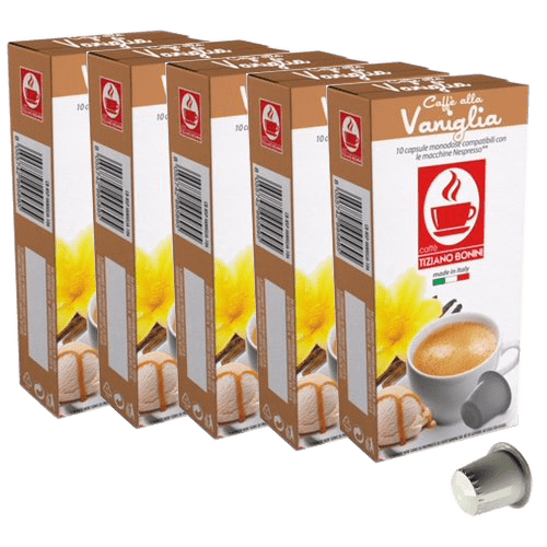 Vanilla Nespresso Flavored Espresso, 50 Count By Caffe Bonini