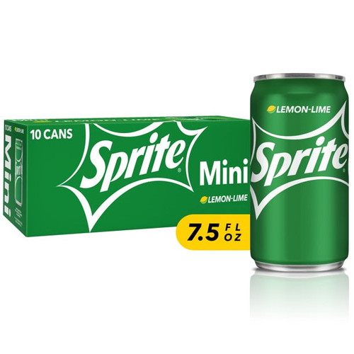 Sprite Lemon Lime Soda Soft Drinks, 7.5 Fl Oz, 24 Pack