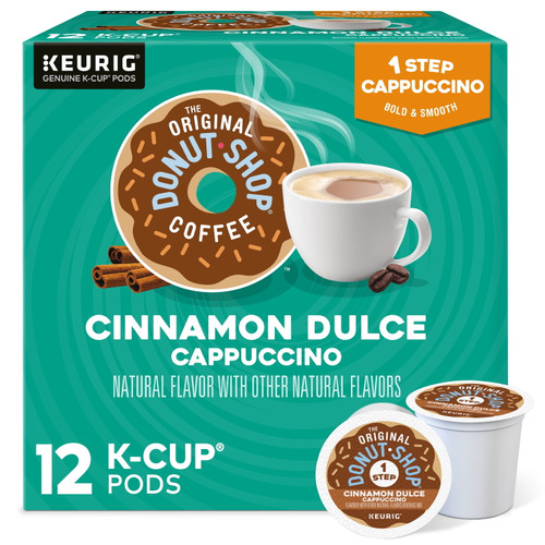 The Original Donut Shop One-step Cinnamon Dulce Cappuccino, Keurig Single-serve K-cup Pods, 12 Count