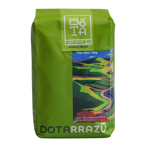 Dota Costa Rican Whole Bean Coffee, 12oz, Gluten-free, Organic,100% Arabica Bean (dark Roast)