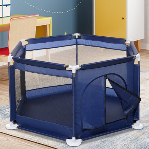 Baby Playpen For Toddler, Large Baby Playard, Infant Safety Activity Center, Sturdy Babies Playpen With Gate,tear-resistant Material &breathable Mesh