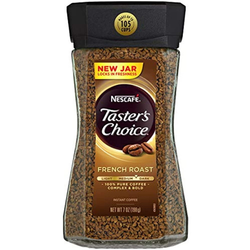 Nescafe Tasters Choice French Roast Instant Coffee, 7-ounce Canisters (pack Of 3)