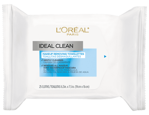L'oreal Paris Ideal Clean Makeup Removing Facial Cleansing Towelettes, 25 Count