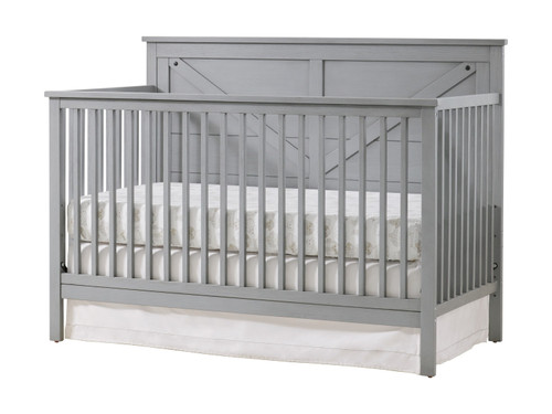 Oxford Baby Montauk 4-in-1 Convertible Crib, Farmhouse Gray
