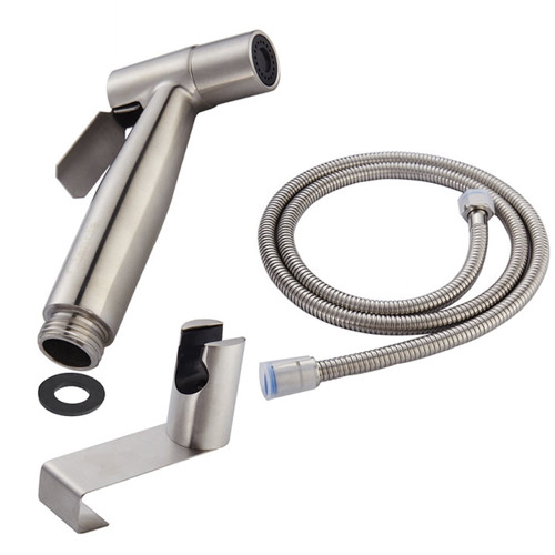 Three Piece Bidet Toilet Sprayer Stainless Steel Bidet Sprayer Kit Baby Cloth Diaper Sprayer Easy To Install Shower Hose And Hooks Stainless Steel Toilet Booster Spray Gun
