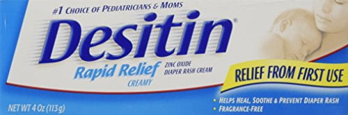 2 Pack - Desitin Rapid Relief Creamy Diaper Rash Ointment - 4 Oz Each