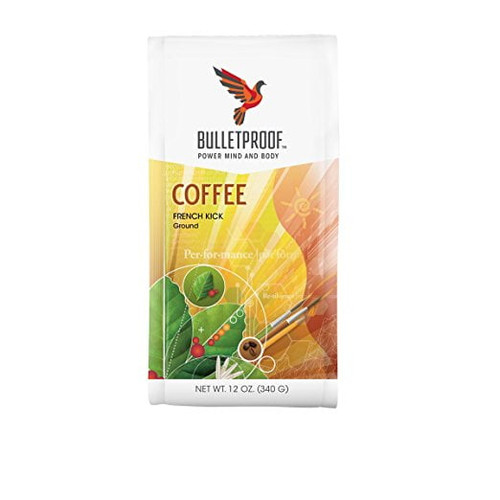 Bulletproof - French Kick Dark Roast Ground Coffee, Smooth And Sweet With Pleasantly Smoky Baking Chocolate Notes (12 Ounces)