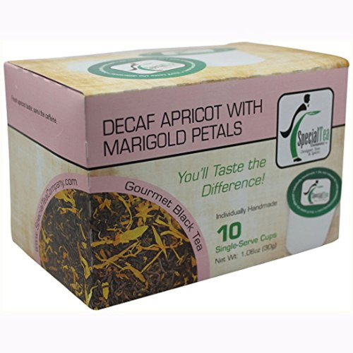 Special Tea Black Tea Single Serve Cup, Decaf Apricot With Flowers, 10 Count