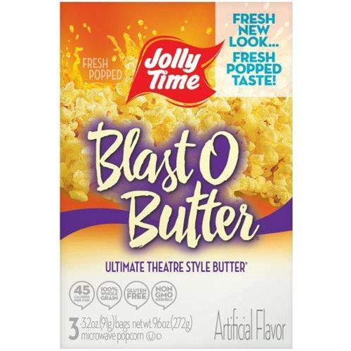 Jolly Time Blast O Butter Microwave Popcorn (pack Of 2)