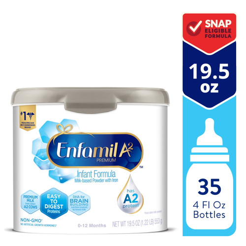 Enfamil A2 Premium Infant Formula, Milk-based Powder With Iron, 19.5 Oz