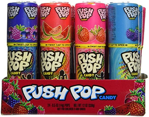 Push Pop Candy, Assorted Flavors, 24 Ct