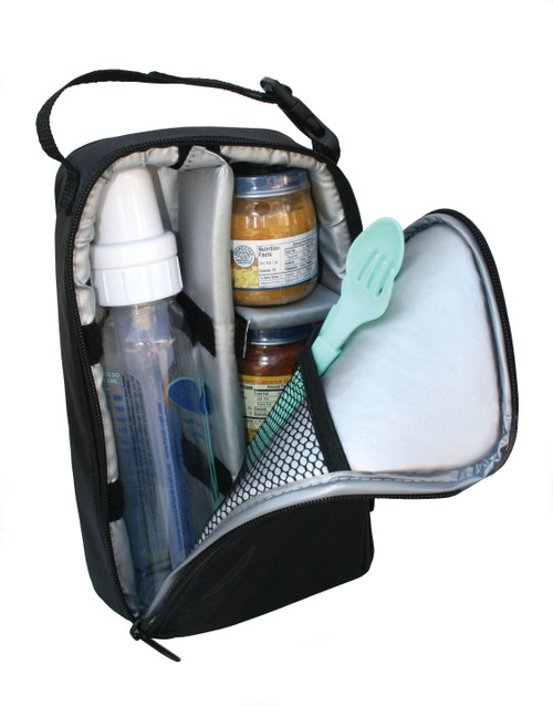 J.l. Childress Pack 'n Protect Insulated Cooler Bag For Baby Bottles And Food Containers, Black