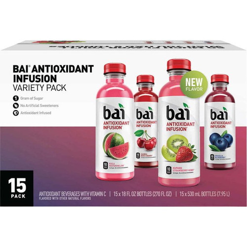 Bai Antioxidant Infusion Hillside Fruity Flavoured Drink, 18 Fl Oz (15 Pack)