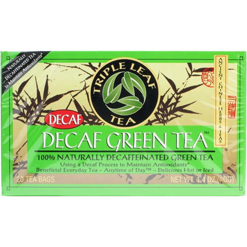 Triple Leaf Tea Decaffeinated Green Tea -- 20 Tea Bags - 2 Pc