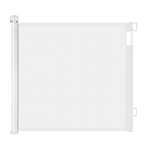 Retractable Dog Gate Baby Gates For Stairs, Joyhi Extra Wide Safety Child Or Pets Gates, 33” Tall, Extends To 55” Wide, Mesh Cat Puppy Gate For The House Indoor/outdoor, Doorways, Hallways (white)