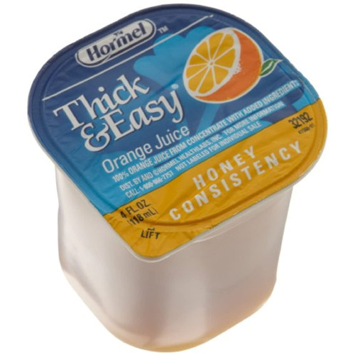 Hormel Drink Thick & Easy Orange Juice (honey Consistency), 4-ounce Portion Control Cups (pack Of 24)