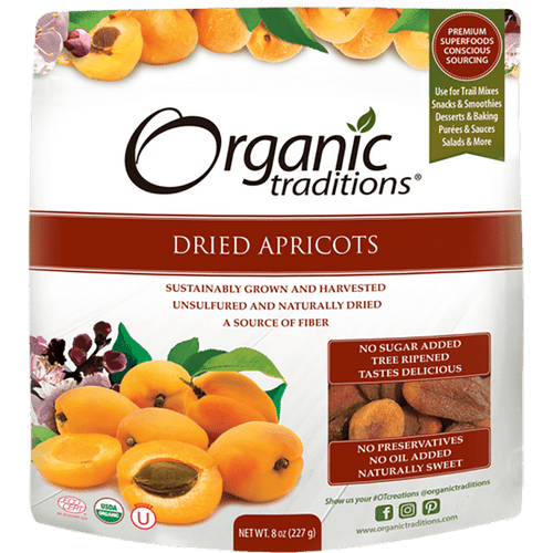 Organic Traditions - Dried Apricots - 8 Oz.