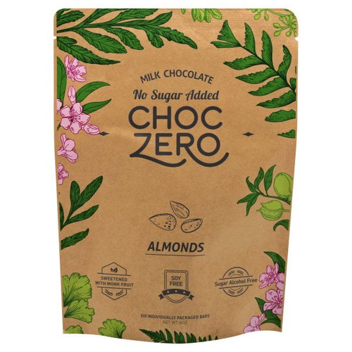 Choczero - Milk Chocolate Style Keto Bark Sugar Free Almond - 6 Oz.