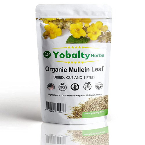 Mullein Leaf Organic, Mullein Tea 1 Oz, Vegan Tea Loose Leaf, Dried Mullein Leaves, Mullein Detox Lungs Tea, 100% Natural Herbal Tea, Resealable Bag (1 Ounce)
