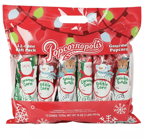 Popcornopolis 12-cone Christmas Gift Pack 16 Oz