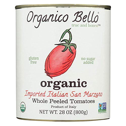 (12 Pack)organico Bello Tomatoes - Organic - Whole, 28 Oz.