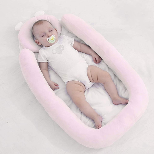 Aipinqi Baby Lounger Nest Bassinet For For 0-8 Months, Pink