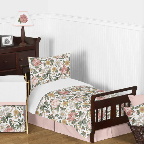 Vintage Floral 5 Piece Toddler Bedding Set By Sweet Jojo Designs