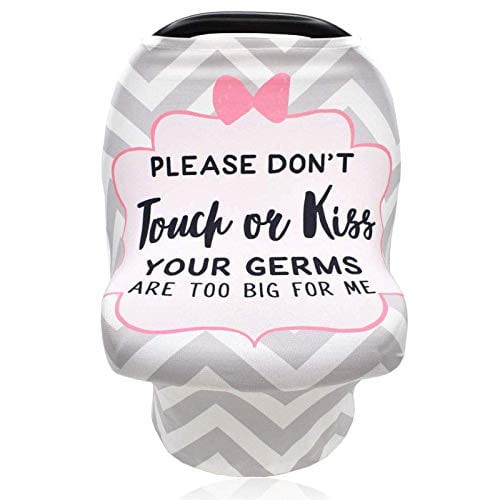 Baby Car Seat Covers, No Touching Sign Car Seat Canopy, Infant Stroller Covers For Newborn Girl Boy, Multiuse Nursing Covers For Breastfeeding, Ultra-soft Breathable, Nursing Scarf (wavy)