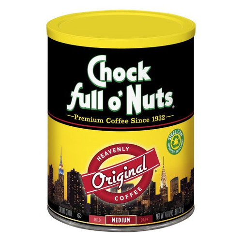 Chock Full O'nuts® Heavenly Coffee® Original Medium Roast Ground Coffee 48 Oz. Canister